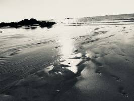 Black & White Sea : Tita’s Pictures, Baie du Kernic, Mer, sable, Noir et Blanc