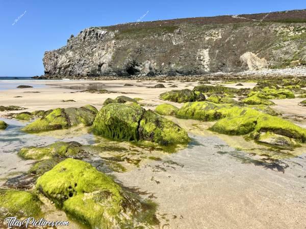 Photo Plage de Pen Hat : Il faisait vraiment très chaud 🥵 ce jour-là, à la plage de Pen Hat. L’eau de la mer, habituellement très fraîche, nous rafraîchissait à peine 🤭😅c, Tita’s Pictures, Camaret-sur-Mer, Plage de Pen Hat